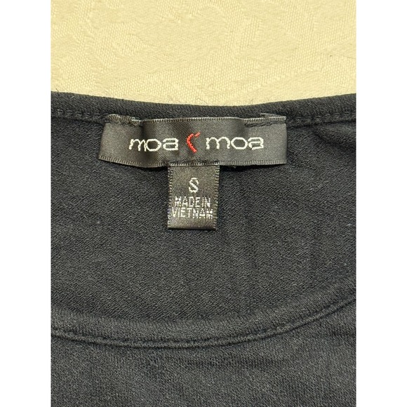 Moa Moa Tank Top Women Small Black Floral Embroidered Cami Boho Summer Rose - Picture 5 of 8